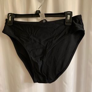 High waisted black bikini bottom